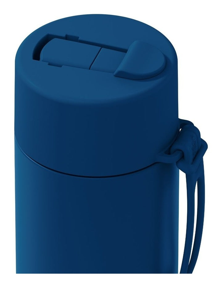 20oz/595ml Stainless Steel Reusable Bottle Deep Ocean with Flip Straw Lid