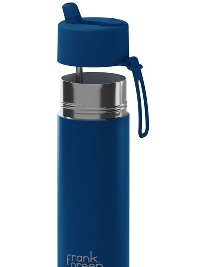 20oz/595ml Stainless Steel Reusable Bottle Deep Ocean with Flip Straw Lid