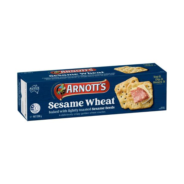 ARNOTT'S SESAME WHEAT CRACKERS 250G