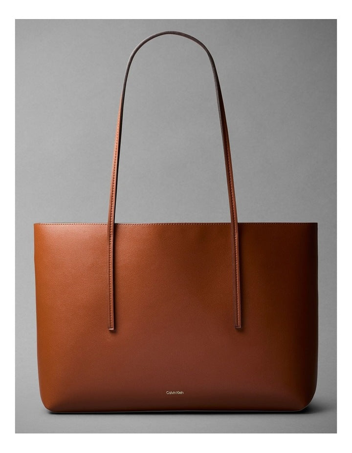 Foil Logo Tote Bag in Natural Umber