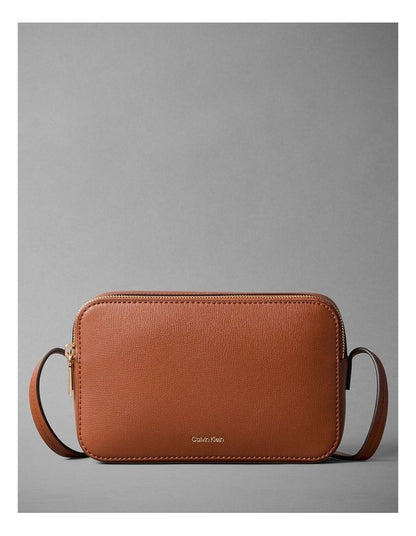 Foil Logo Crossbody Camera Bag in Natural Umber