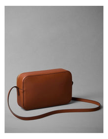 Foil Logo Crossbody Camera Bag in Natural Umber