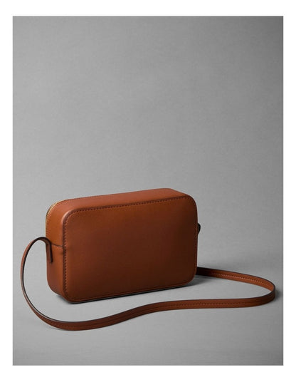 Foil Logo Crossbody Camera Bag in Natural Umber