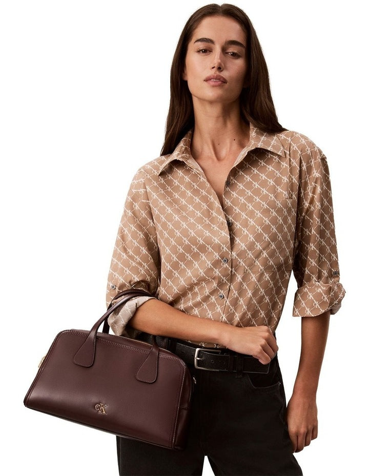 Convertible Medium Bowling Bag in Fudge