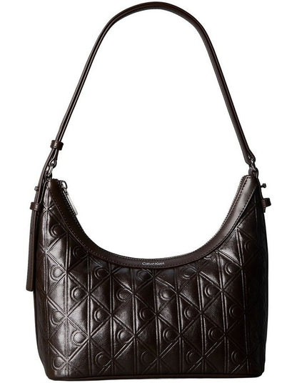 Emblem Allover Print Debossed Shoulder Bag in Delicioso
