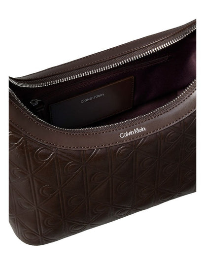Emblem Allover Print Debossed Shoulder Bag in Delicioso