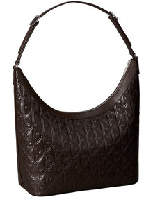 Emblem Allover Print Debossed Shoulder Bag in Delicioso