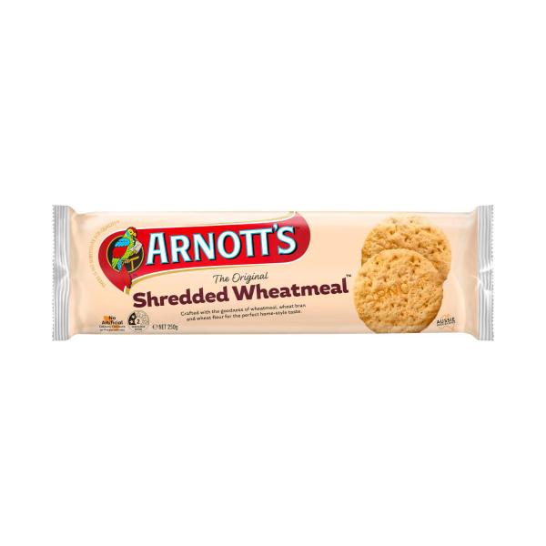 ARNOTTS PLAIN BISCUIT:SHREDDED WHEAT:.:250 GRAM