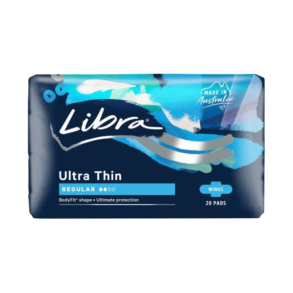 LIBRA PADS ULTRA THIN REGULAR WITH WINGS 20PACK