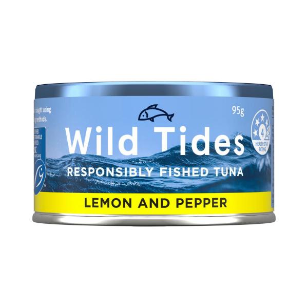 WILD TIDES TUNA LEMON PEPPER 95G