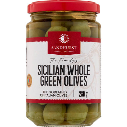 Sandhurst Olives Green Sicilian 280g