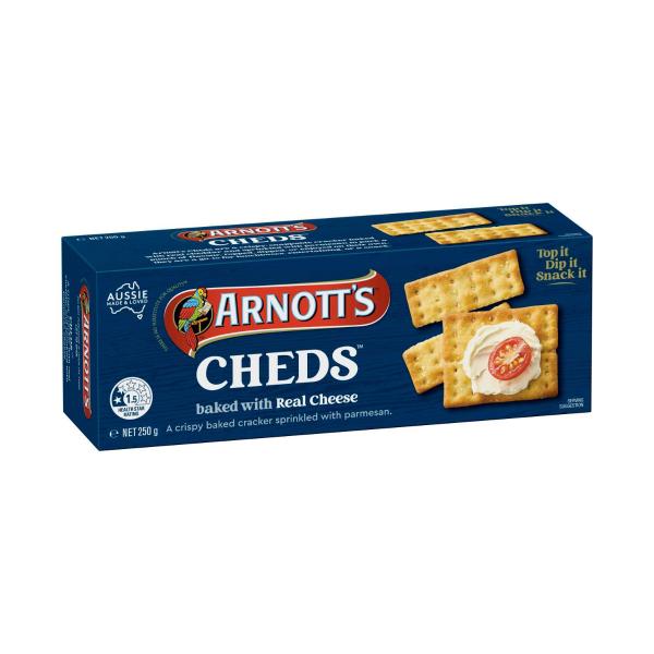 ARNOTT'S CHEDS CRACKERS 250G