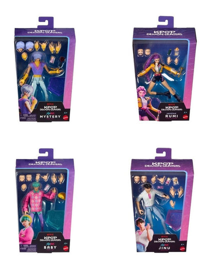 KPop Demon Hunters Action Figure with Storytelling Accessories & Swappable Faces & Hands (Characters May Vary)