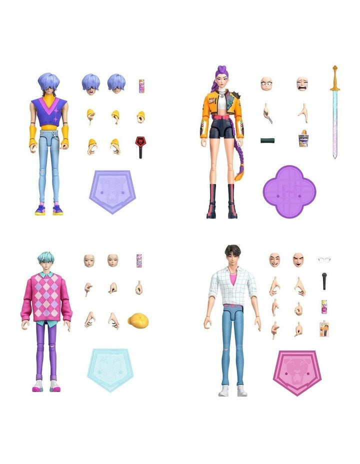 KPop Demon Hunters Action Figure with Storytelling Accessories & Swappable Faces & Hands (Characters May Vary)