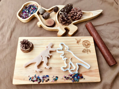 T-Rex Bio Cutter by Beadiebug Playdough Sand Toys Dinosaur toy Art and Craft for Kids Dinosaur and Dragon Theme 3yrs+