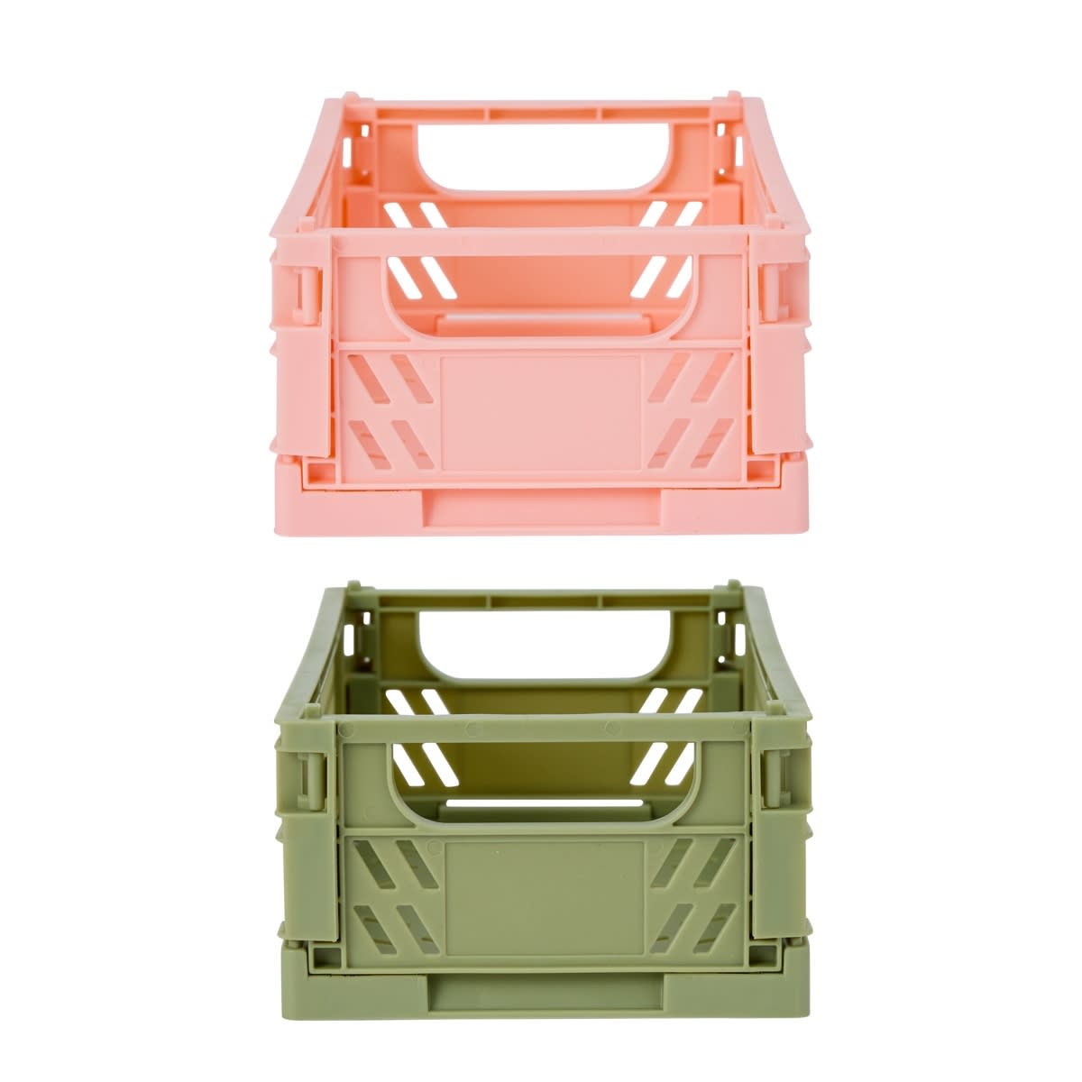 2 Pack Collapsible Containers - Pink and Green