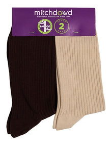 Mitchdowd 2 Pack Bamboo Rib Socks