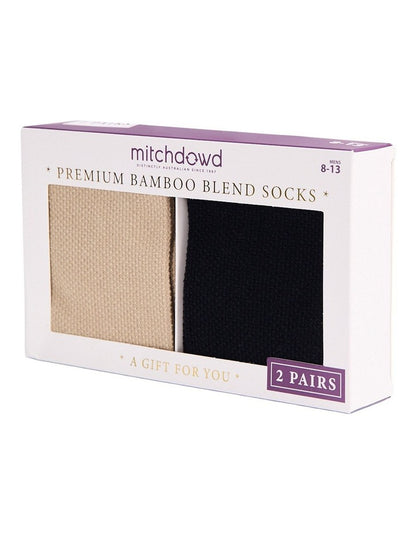 Mitchdowd Mens Bamboo Waffle Socks 2 Pack