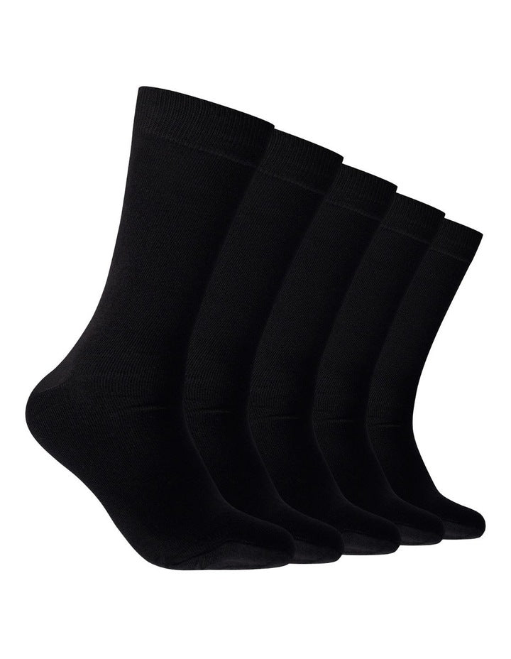 Mitchdowd Mens Basic Bamboo Crew Socks 5 Pack