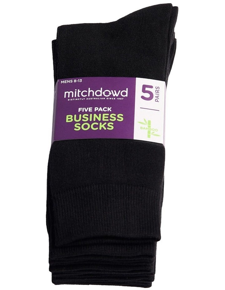 Mitchdowd Mens Basic Bamboo Crew Socks 5 Pack
