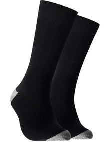 Mitchdowd Mens Fine Knit Business Socks 2 Pack - Black
