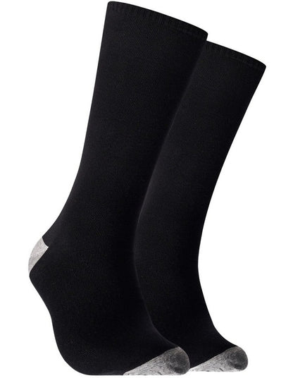 Mitchdowd Mens Fine Knit Business Socks 2 Pack - Black