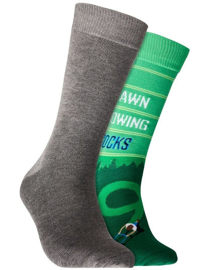2 Pack Lawn Man Bamboo Boxed Socks