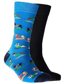 Mitchdowd Mens Dog Surf Bamboo Socks 2 Pack