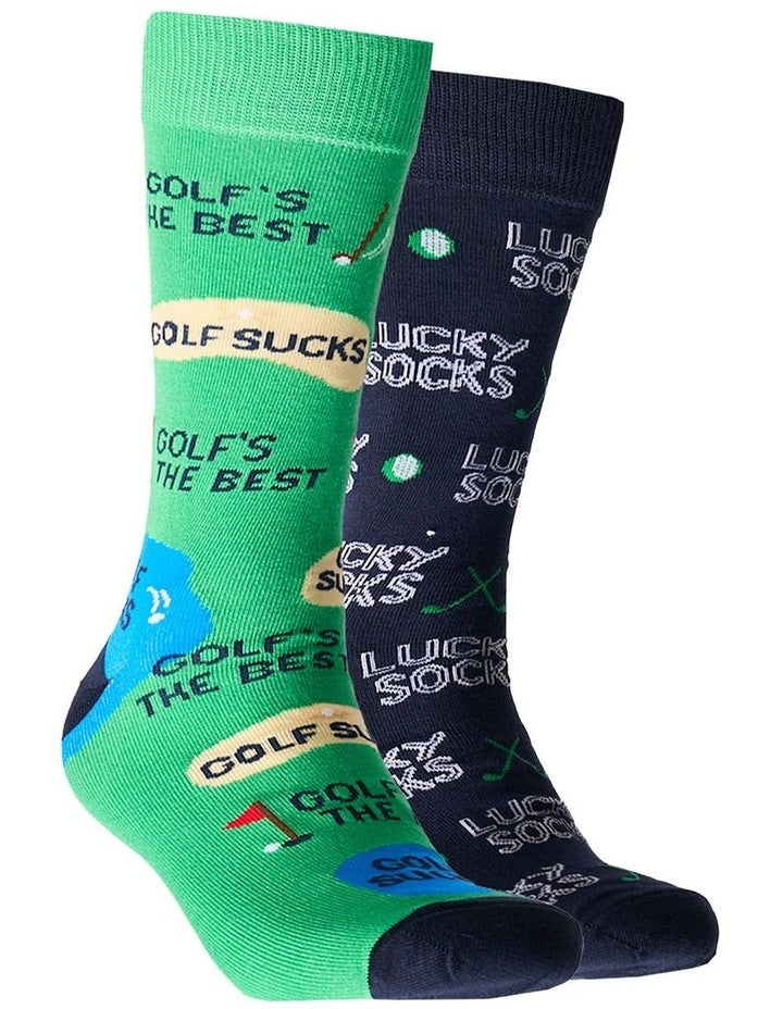 Mitchdowd Mens Lucky Golf Bamboo Socks 2 Pack