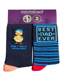 Mitchdowd Mens Duck Dad Bamboo Socks 2 Pack