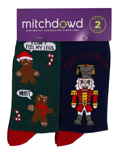 2 Pack Crushin It Christmas Cotton Socks