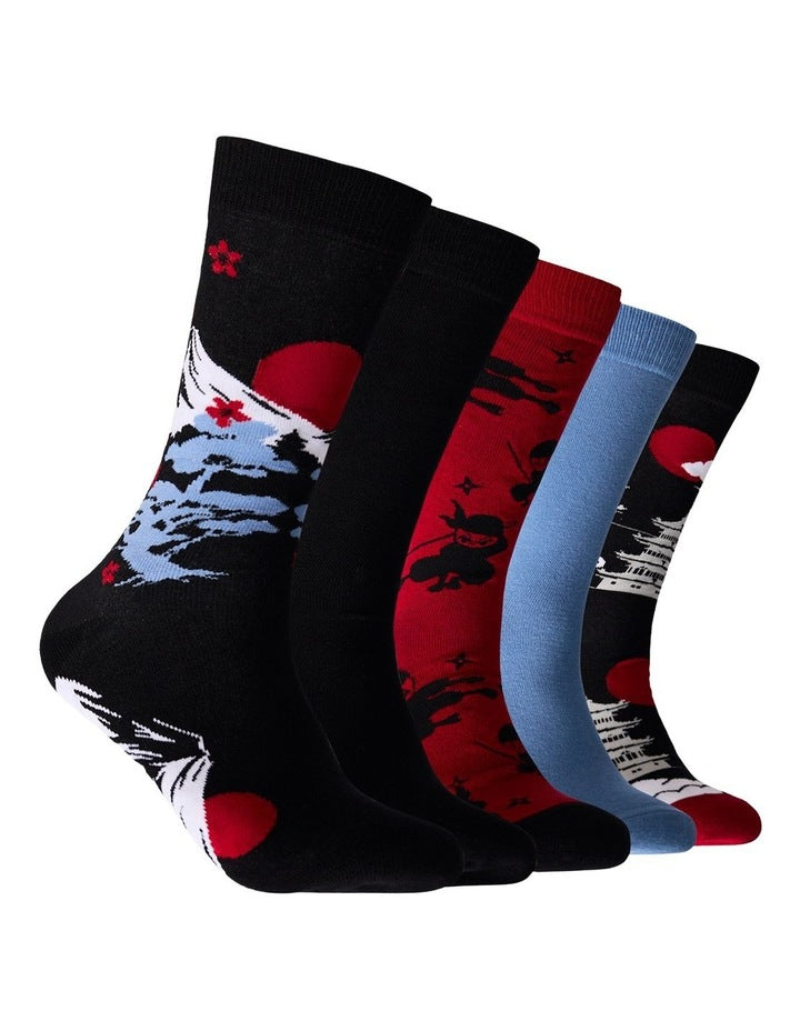 5 Pack Japan Cotton Socks