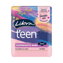 LIBRA GIRL-TEEN GOODNIGHT PADS WITH WINGS 10 PACK