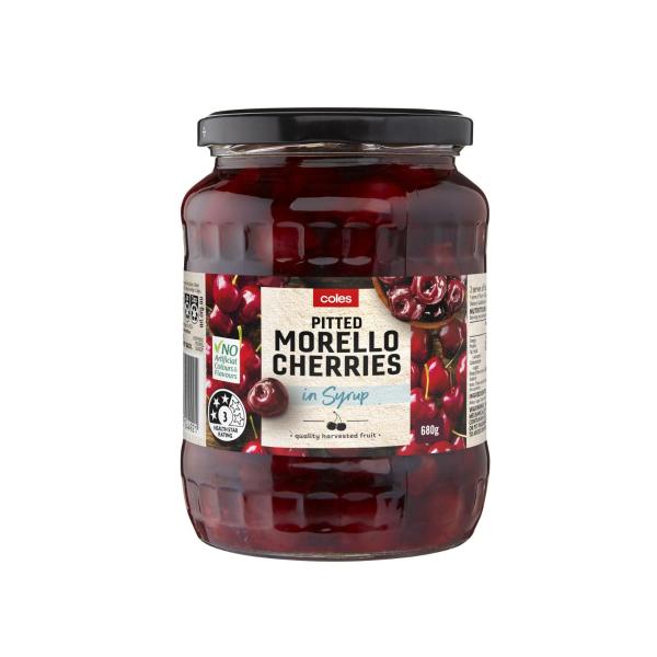 COLES MORELLO CHERRIES 680G