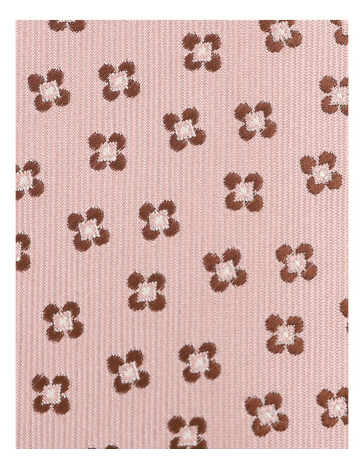 Floral Patterned Tie in Blush