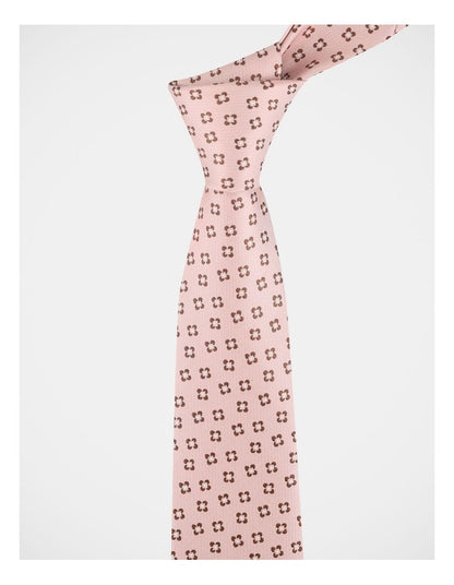Floral Patterned Tie in Blush