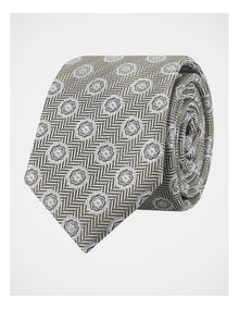 Herringbone Medallion Tie