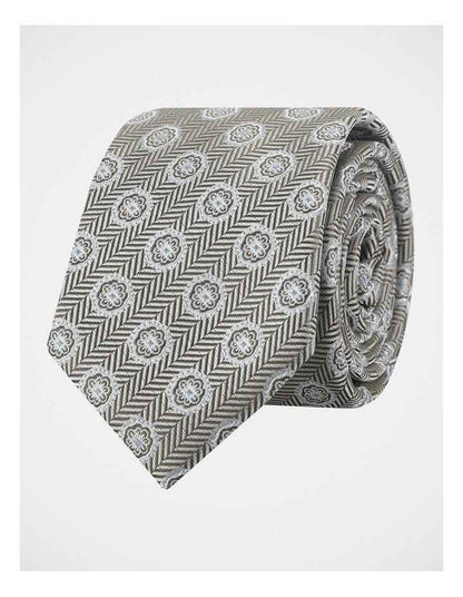 Herringbone Medallion Tie