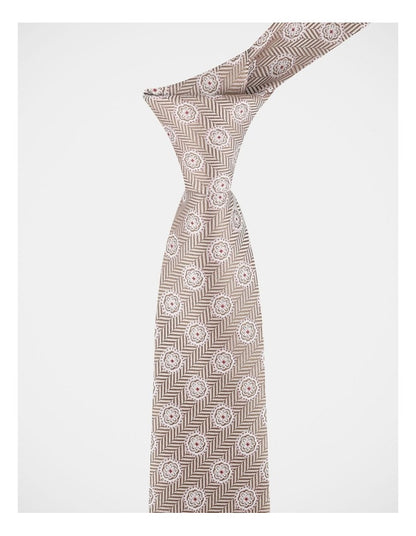 Herringbone Medallion Tie
