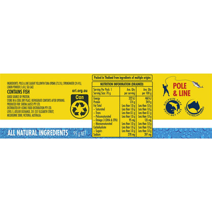 Sirena Tuna In Springwater & Lemon 95g