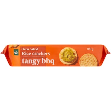 Woolworths Tangy BBQ Rice Crackers 100g