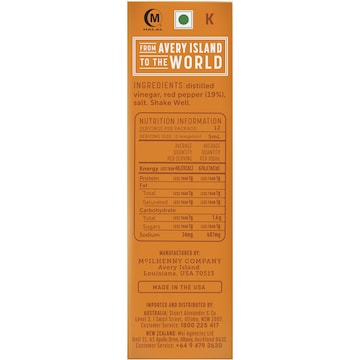 Tabasco Chilli Sauce Red Pepper 60mL