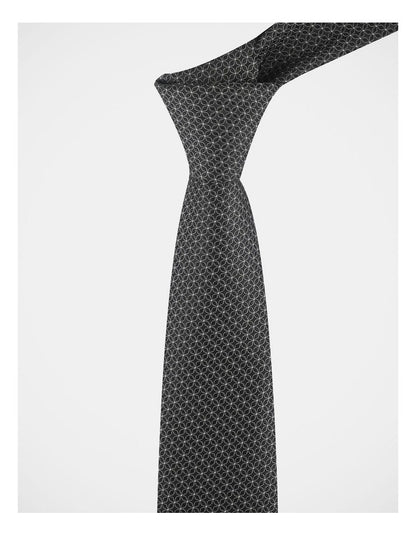 Tie Set With Tie Bar 2 Pack in Black and Grey