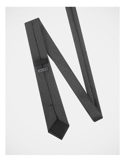 Tie Set With Tie Bar 2 Pack in Black and Grey