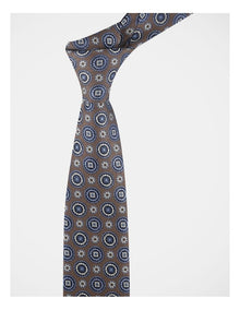 Tie Set With Tie Bar 2 Pack in Deep Khaki and Blue