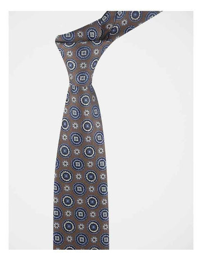 Tie Set With Tie Bar 2 Pack in Deep Khaki and Blue