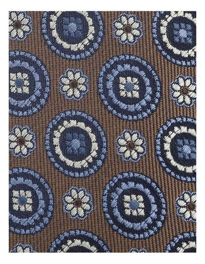 Tie Set With Tie Bar 2 Pack in Deep Khaki and Blue