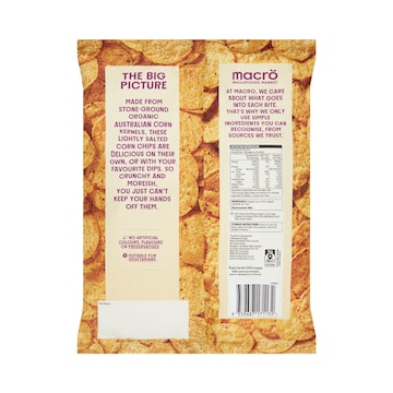 Macro Organic Corn Chips Natural 200g