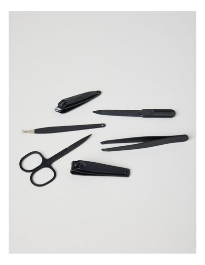 Six Piece Grooming Set in Black