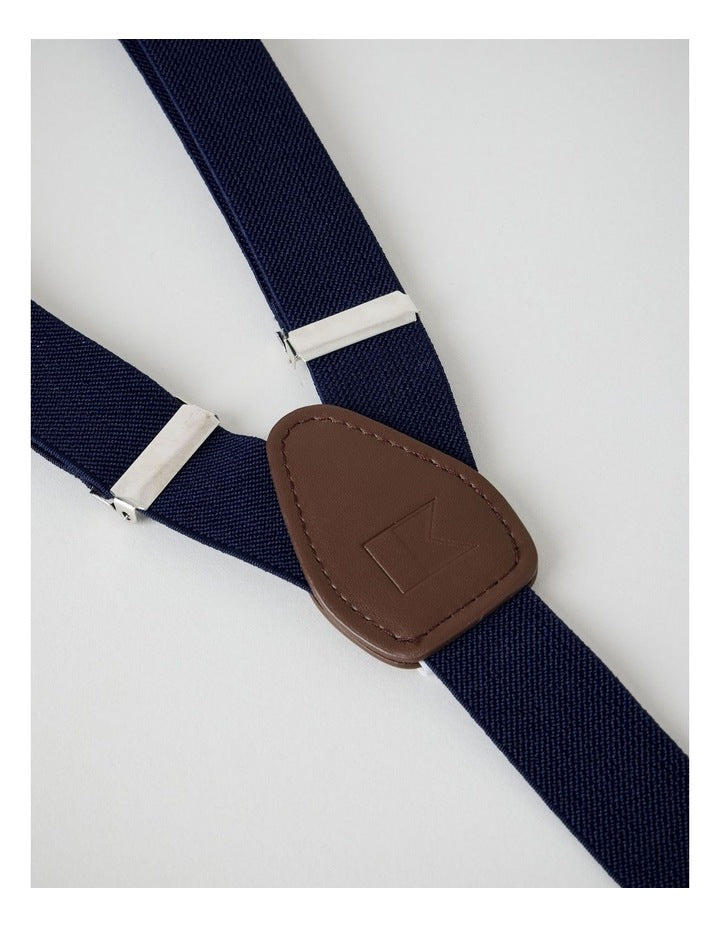 Adjustable Braces in Box in Navy